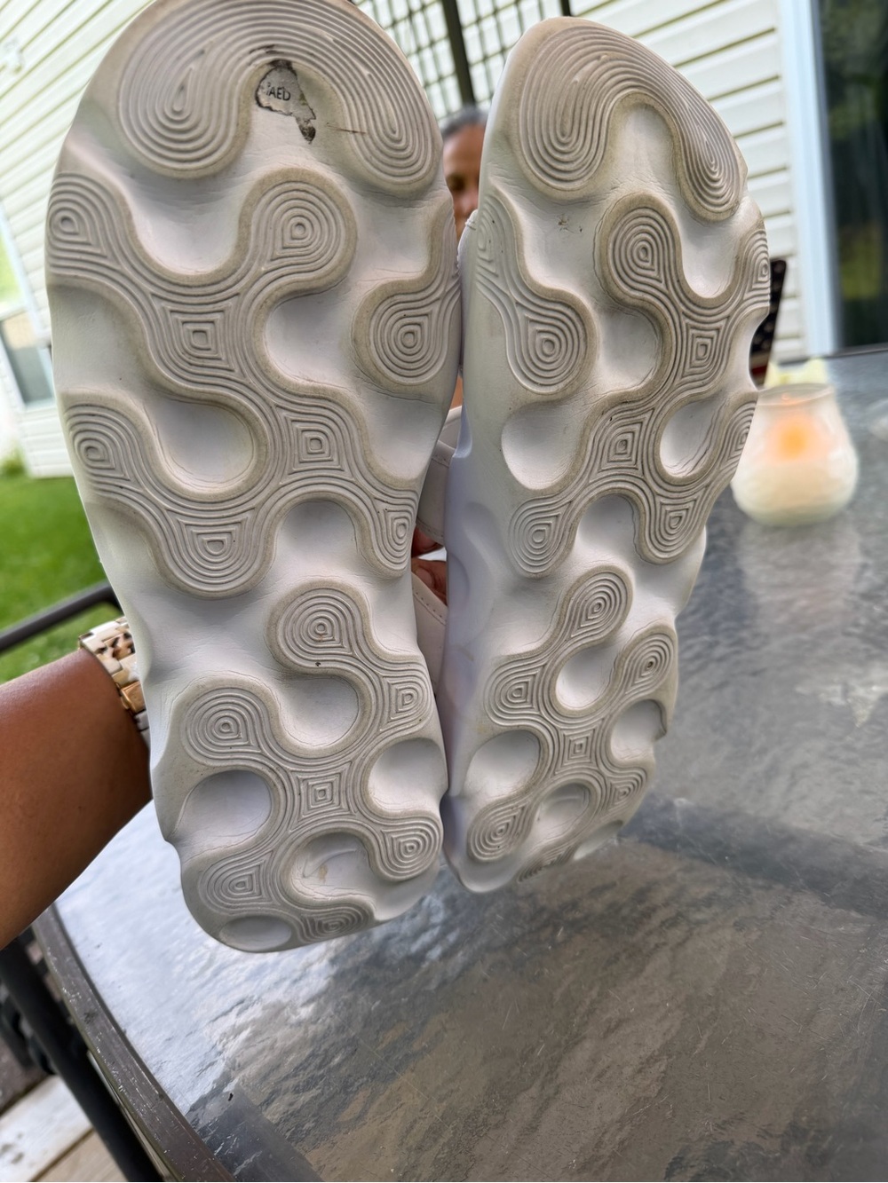 Nike White Women's Athletic Slide Sandals - Picture 7 of 16